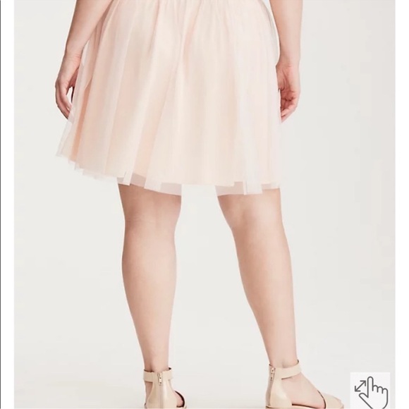 NWT Torrid Blush Pink Tulle Full Mini Skirt Balletcore Feminine Girly 0 - Picture 3 of 13